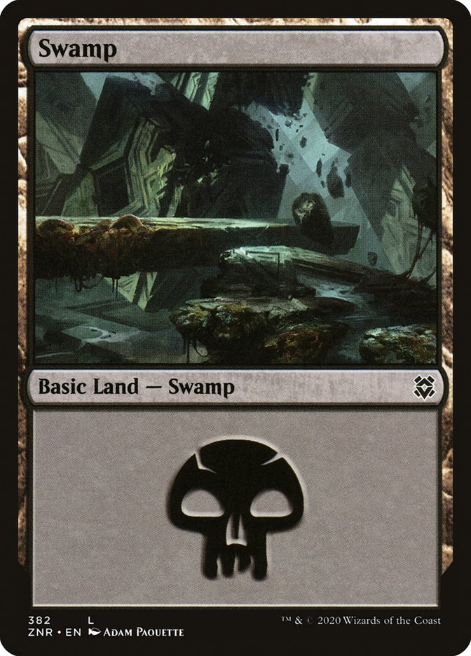 Swamp (382) [Zendikar Rising] | Gear Gaming Bentonville