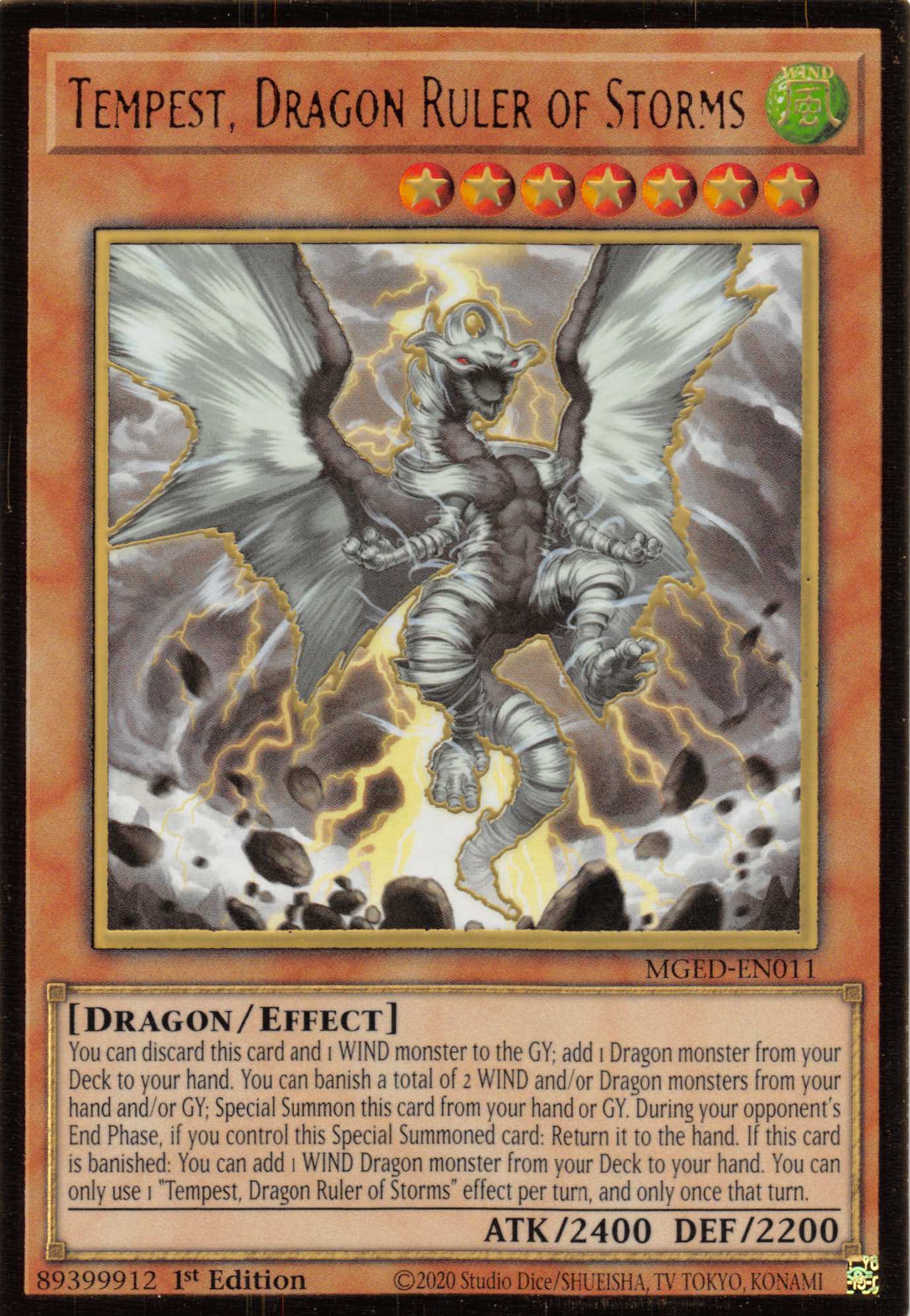 Tempest, Dragon Ruler of Storms [MGED-EN011] Gold Rare | Gear Gaming Bentonville