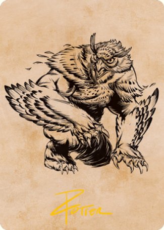 Owlbear (Showcase) Art Card (Gold-Stamped Signature) [Dungeons & Dragons: Adventures in the Forgotten Realms Art Series] | Gear Gaming Bentonville