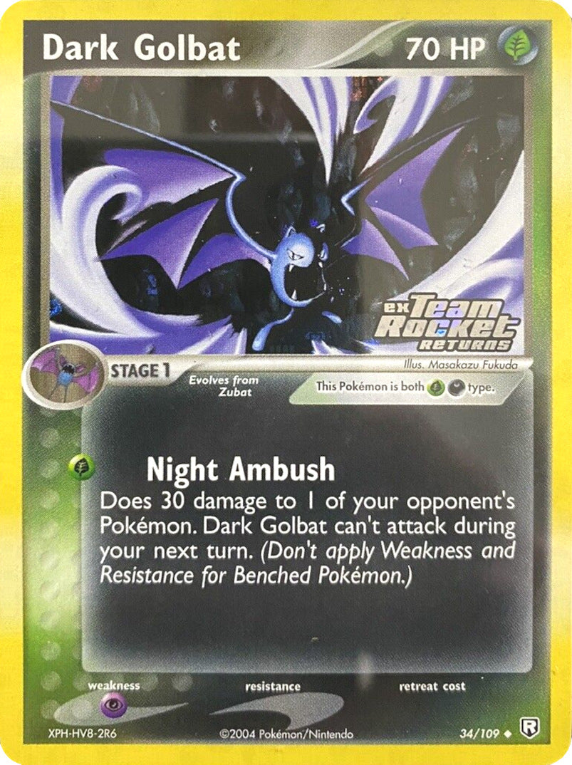 Dark Golbat (34/109) (Stamped) [EX: Team Rocket Returns] | Gear Gaming Bentonville