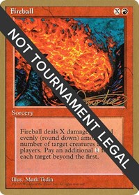 Fireball - 1996 Mark Justice (4ED) [World Championship Decks] | Gear Gaming Bentonville