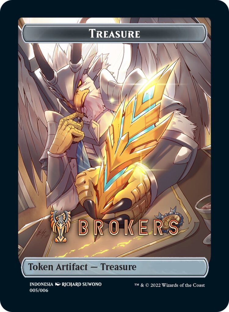 Treasure Token (Brokers) (Southeast Asia Artists) [Streets of New Capenna Tokens] | Gear Gaming Bentonville