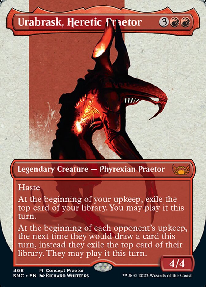 Urabrask, Heretic Praetor (Borderless Concept Praetors) [Phyrexia: All Will Be One] | Gear Gaming Bentonville