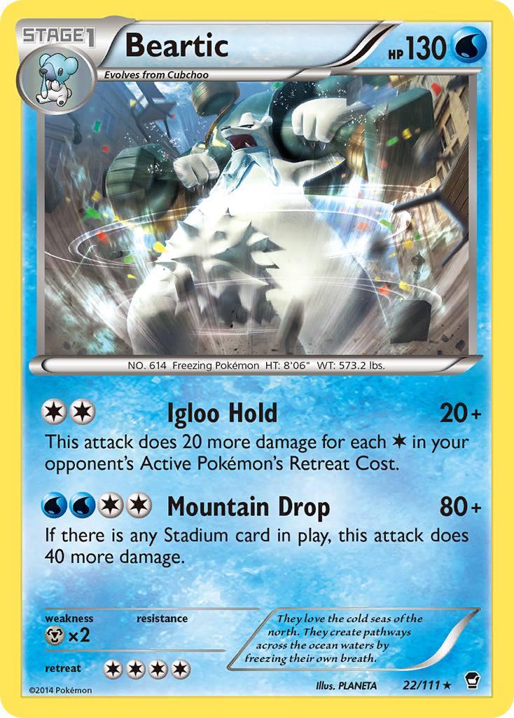 Beartic (22/111) [XY: Furious Fists] | Gear Gaming Bentonville