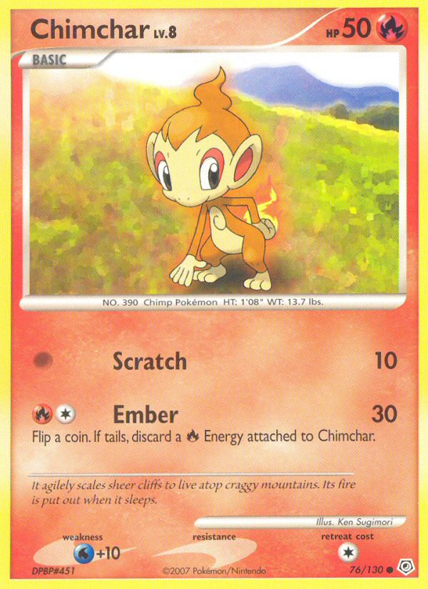 Chimchar (76/130) [Diamond & Pearl: Base Set] | Gear Gaming Bentonville