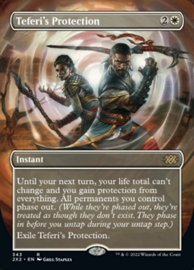 Teferi's Protection (Borderless Alternate Art) [Double Masters 2022] | Gear Gaming Bentonville