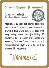 1996 Shawn "Hammer" Regnier Biography Card [World Championship Decks] | Gear Gaming Bentonville