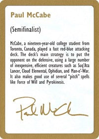 1997 Paul McCabe Biography Card [World Championship Decks] | Gear Gaming Bentonville