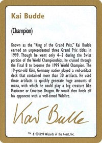 1999 Kai Budde Biography Card [World Championship Decks] | Gear Gaming Bentonville