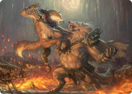 Duel for Dominance Art Card [Innistrad: Midnight Hunt Art Series] | Gear Gaming Bentonville