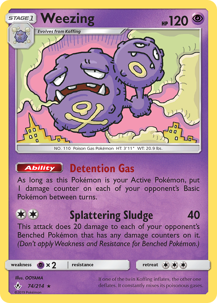 Weezing (74/214) [Sun & Moon: Unbroken Bonds] | Gear Gaming Bentonville