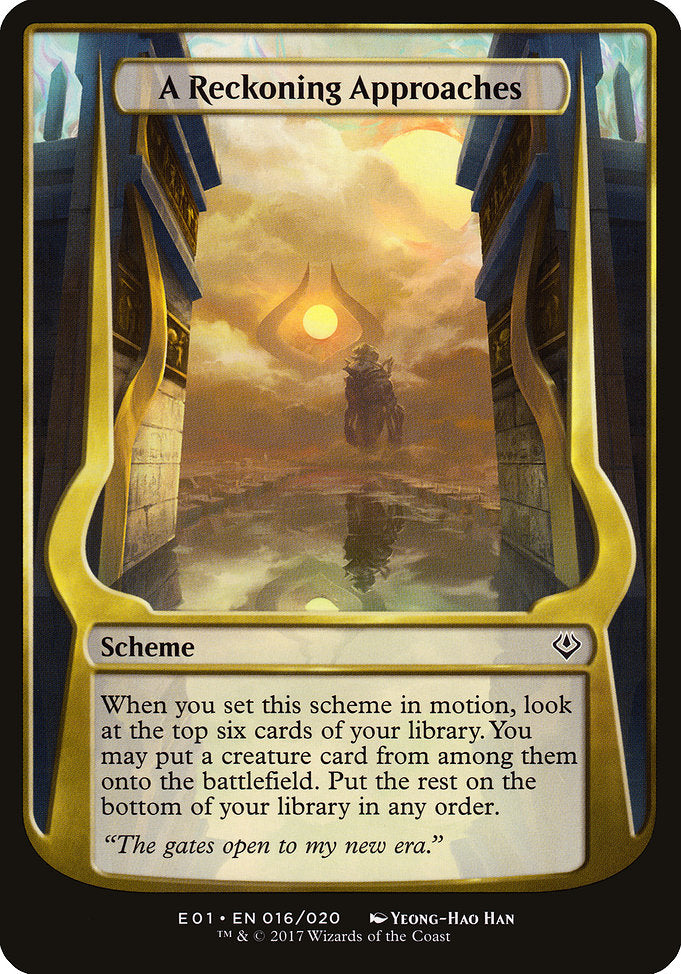 A Reckoning Approaches (Archenemy: Nicol Bolas) [Oversize Cards] | Gear Gaming Bentonville