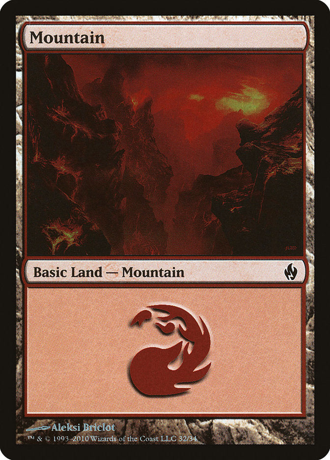 Mountain (32) [Premium Deck Series: Fire and Lightning] | Gear Gaming Bentonville