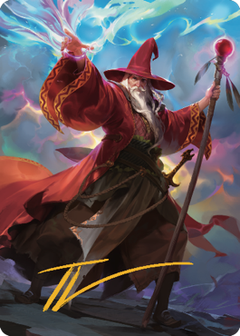 Elminster Art Card (36) (Gold-Stamped Signature) [Commander Legends: Battle for Baldur's Gate Art Series] | Gear Gaming Bentonville