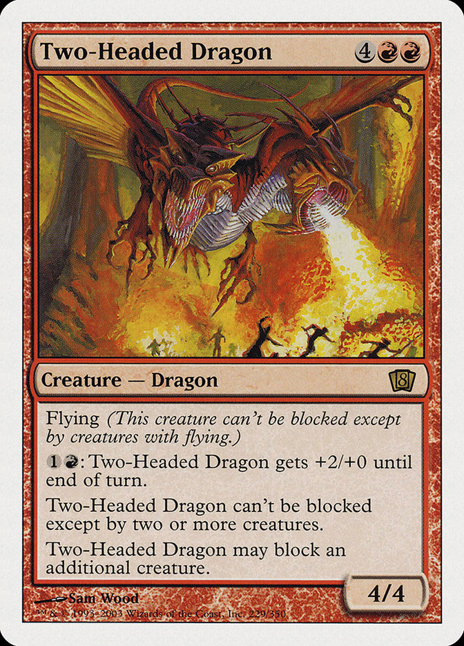 Two-Headed Dragon (Oversized) [Eighth Edition] | Gear Gaming Bentonville