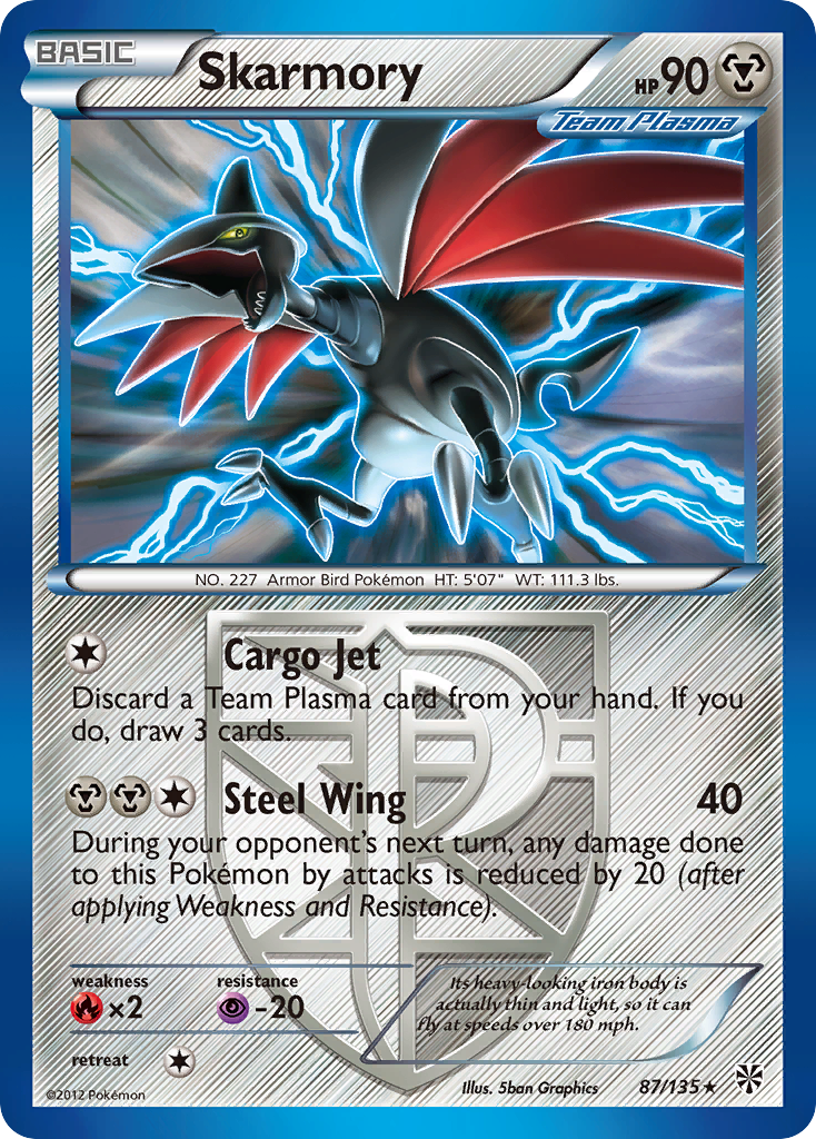 Skarmory (87/135) [Black & White: Plasma Storm] | Gear Gaming Bentonville