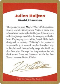 2004 Julien Nuijten Biography Card [World Championship Decks] | Gear Gaming Bentonville