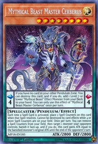 Mythical Beast Master Cerberus [2018 Mega-Tins Mega Pack] [MP18-EN185] | Gear Gaming Bentonville
