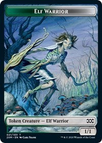 Elf Warrior // Plant Double-sided Token [Double Masters Tokens] | Gear Gaming Bentonville