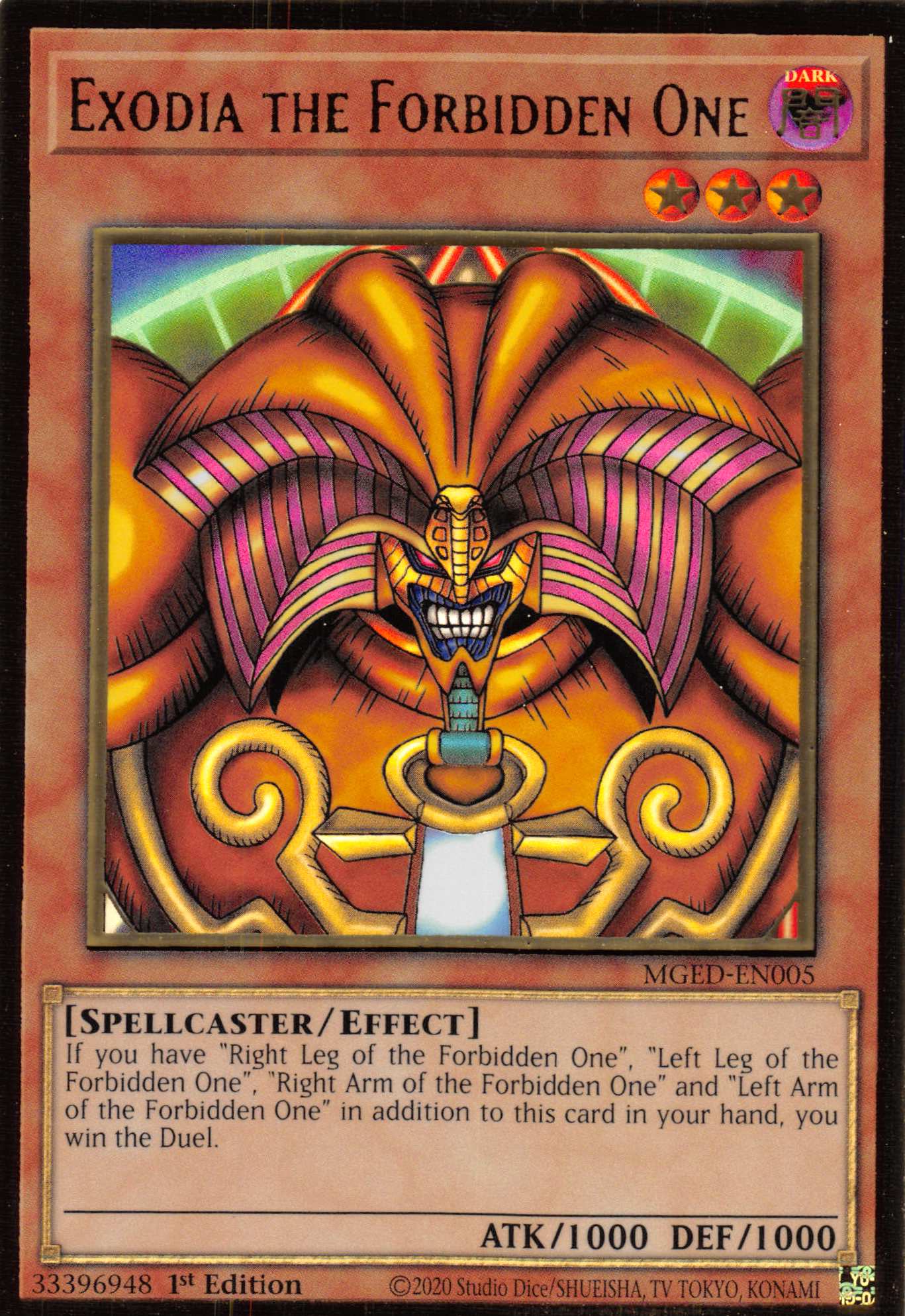 Exodia the Forbidden One [MGED-EN005] Gold Rare | Gear Gaming Bentonville