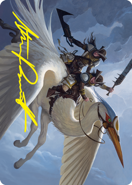 Gryffwing Cavalry Art Card (Gold-Stamped Signature) [Innistrad: Crimson Vow Art Series] | Gear Gaming Bentonville