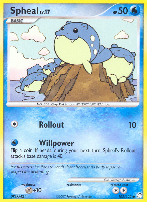 Spheal (102/123) [Diamond & Pearl: Mysterious Treasures] | Gear Gaming Bentonville