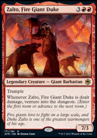 Zalto, Fire Giant Duke (Promo Pack) [Dungeons & Dragons: Adventures in the Forgotten Realms Promos] | Gear Gaming Bentonville