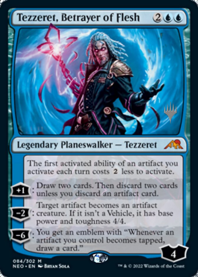 Tezzeret, Betrayer of Flesh (Promo Pack) [Kamigawa: Neon Dynasty Promos] | Gear Gaming Bentonville