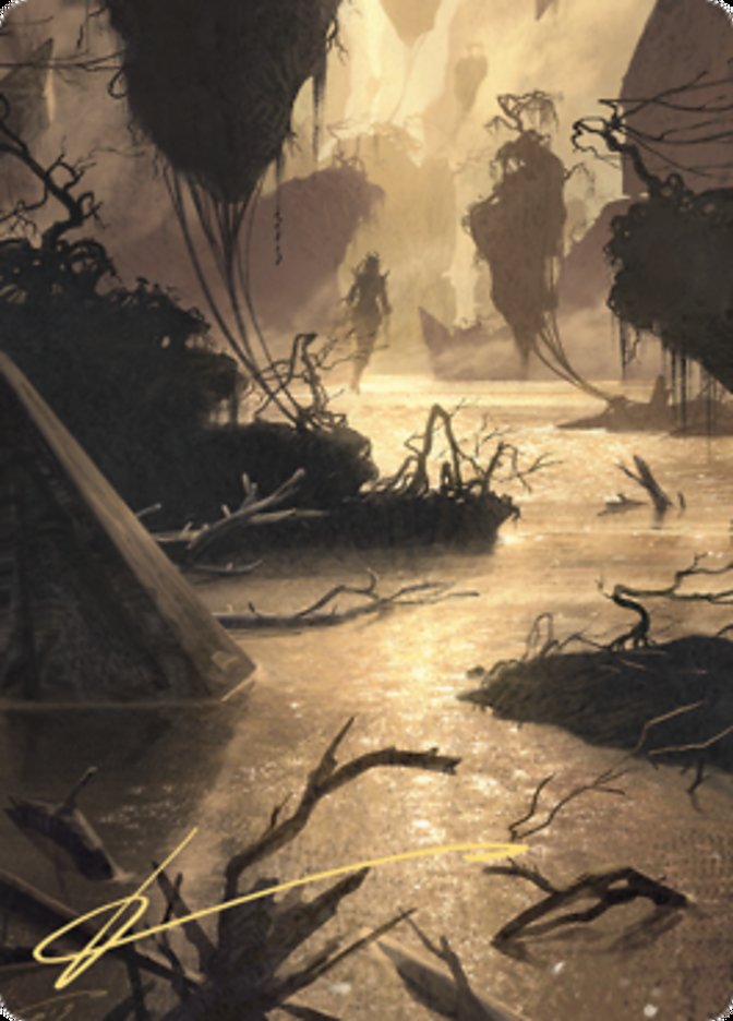 Murkwater Pathway Art Card (Gold-Stamped Signature) [Zendikar Rising Art Series] | Gear Gaming Bentonville