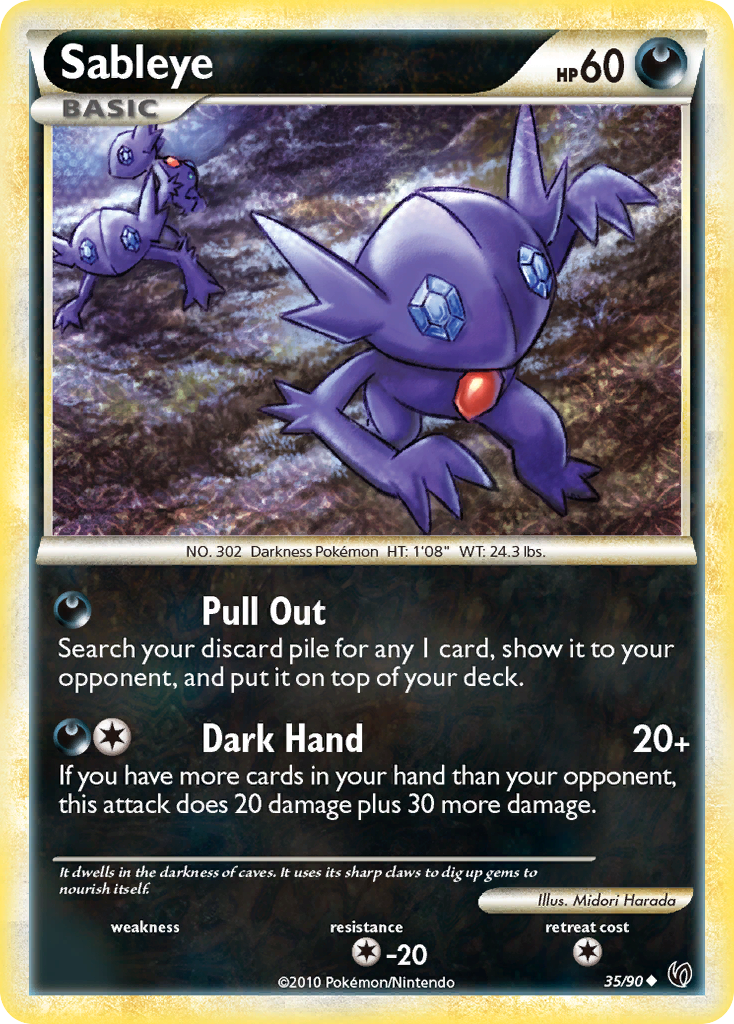 Sableye (35/90) [HeartGold & SoulSilver: Undaunted] | Gear Gaming Bentonville