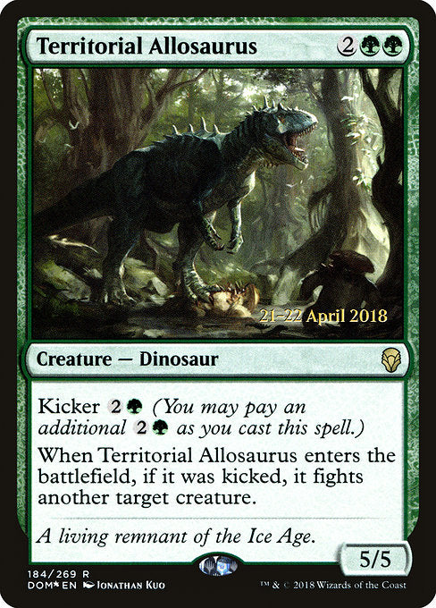 Territorial Allosaurus [Prerelease Cards] | Gear Gaming Bentonville