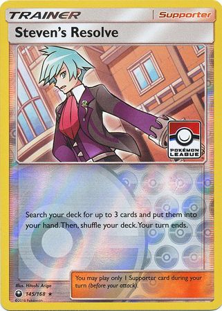 Steven's Resolve (145/168) (League Promo) [Sun & Moon: Celestial Storm] | Gear Gaming Bentonville