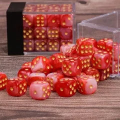 (Red+White) 12mm D6 block of 36 dice | Gear Gaming Bentonville