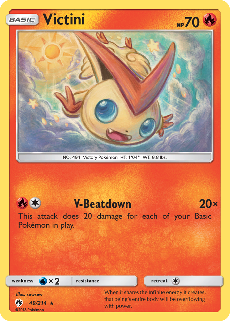 Victini (49/214) [Sun & Moon: Lost Thunder] | Gear Gaming Bentonville