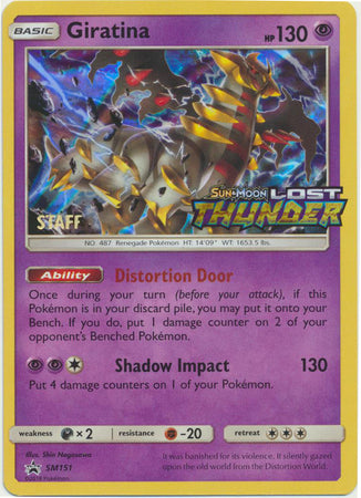 Giratina (SM151) (Staff Prerelease Promo) [Sun & Moon: Black Star Promos] | Gear Gaming Bentonville