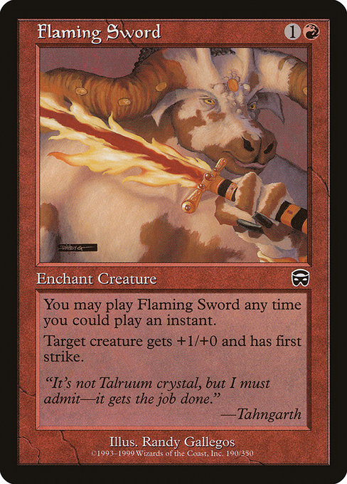 Flaming Sword [Mercadian Masques] | Gear Gaming Bentonville