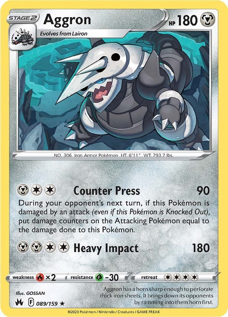 Aggron (089/159) [Sword & Shield: Crown Zenith] | Gear Gaming Bentonville