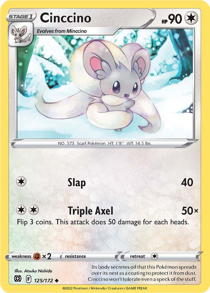 Cinccino (125/172) [Sword & Shield: Brilliant Stars] | Gear Gaming Bentonville