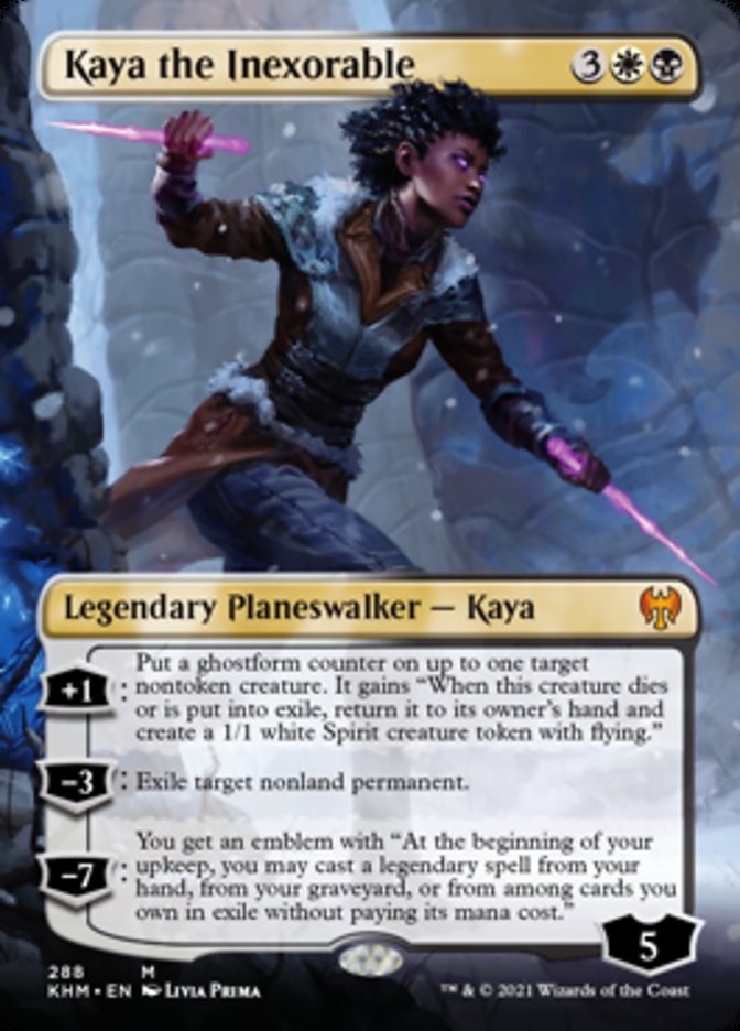 Kaya the Inexorable (Borderless) [Kaldheim] | Gear Gaming Bentonville