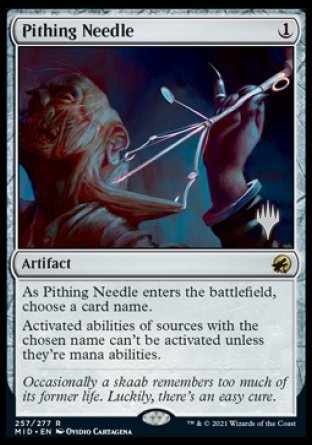 Pithing Needle (Promo Pack) [Innistrad: Midnight Hunt Promos] | Gear Gaming Bentonville