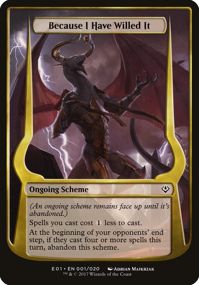 Because I Have Willed It (Archenemy: Nicol Bolas) [Oversize Cards] | Gear Gaming Bentonville