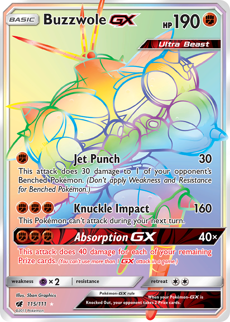 Buzzwole GX (115/111) [Sun & Moon: Crimson Invasion] | Gear Gaming Bentonville