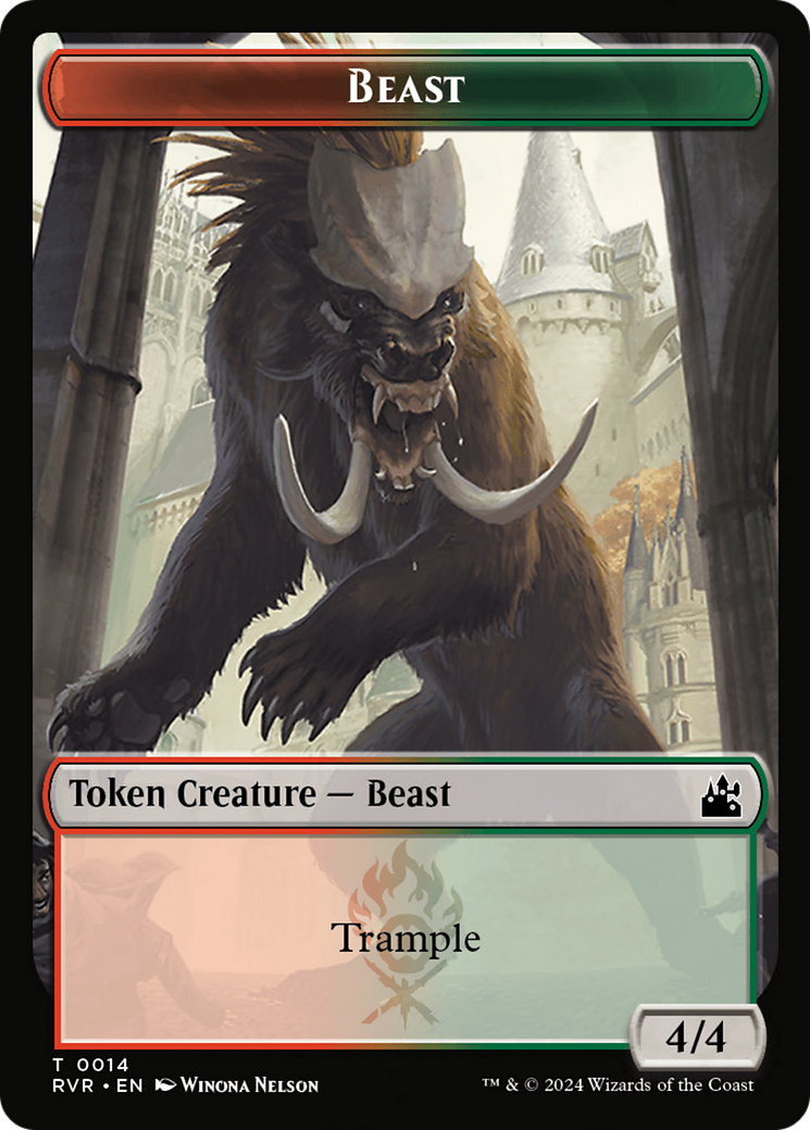 Saproling // Beast Double-Sided Token [Ravnica Remastered Tokens] | Gear Gaming Bentonville