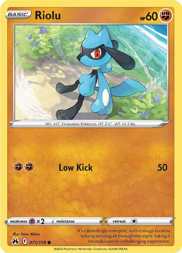 Riolu (071/159) [Sword & Shield: Crown Zenith] | Gear Gaming Bentonville