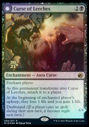 Curse of Leeches // Leeching Lurker [Innistrad: Midnight Hunt Prerelease Promos] | Gear Gaming Bentonville