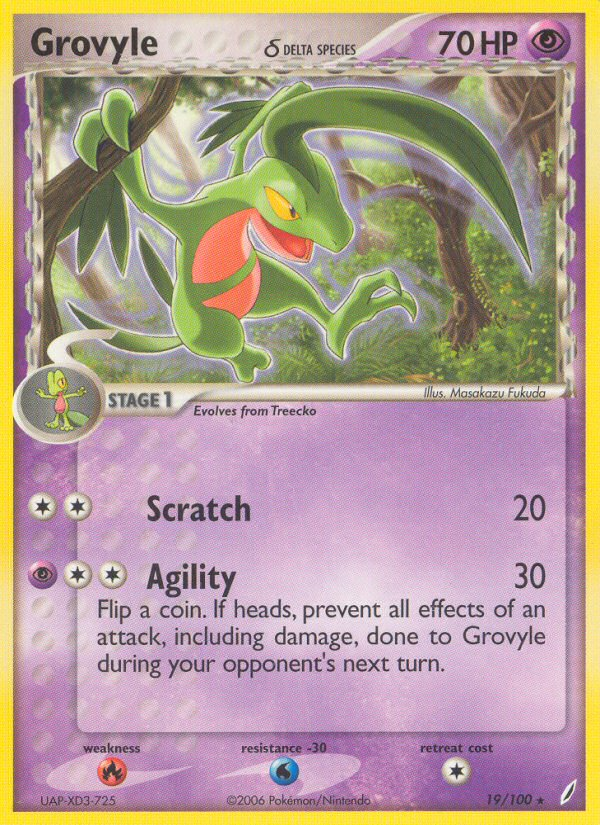 Grovyle(19/100) (Delta Species) [EX: Crystal Guardians] | Gear Gaming Bentonville