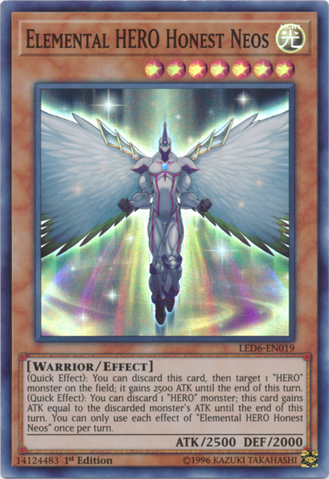 Elemental Hero Honest Neos [LED6-EN019] Super Rare | Gear Gaming Bentonville