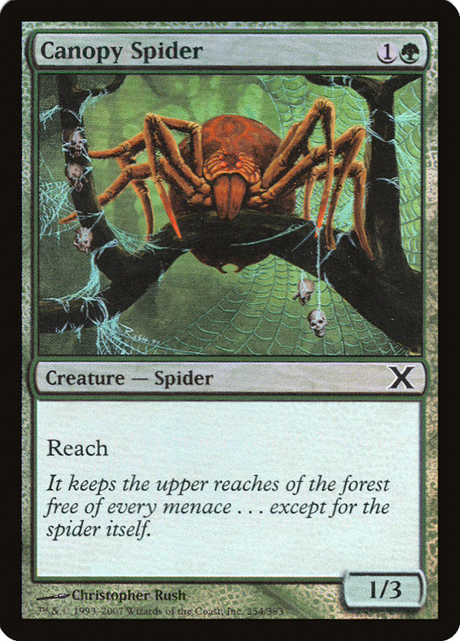 Canopy Spider (Premium Foil) [Tenth Edition] | Gear Gaming Bentonville