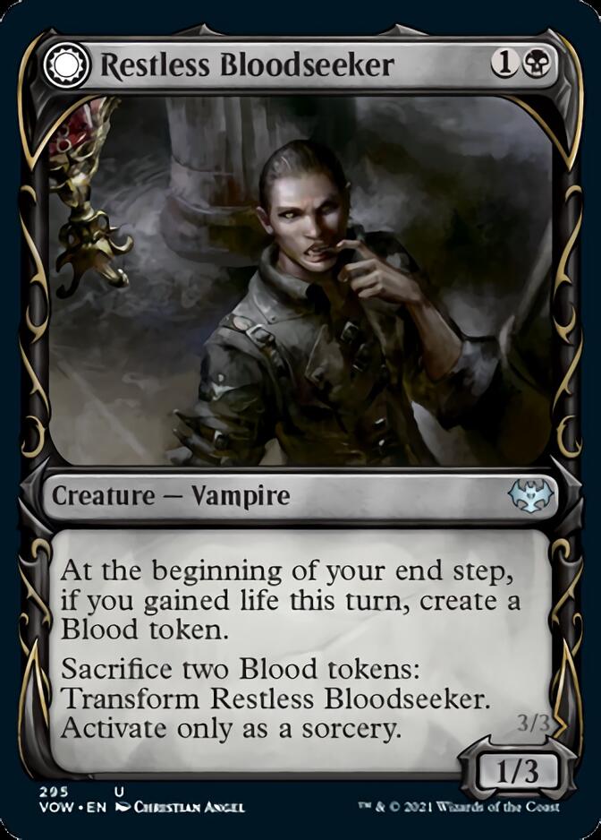 Restless Bloodseeker // Bloodsoaked Reveler (Showcase Fang Frame) [Innistrad: Crimson Vow] | Gear Gaming Bentonville