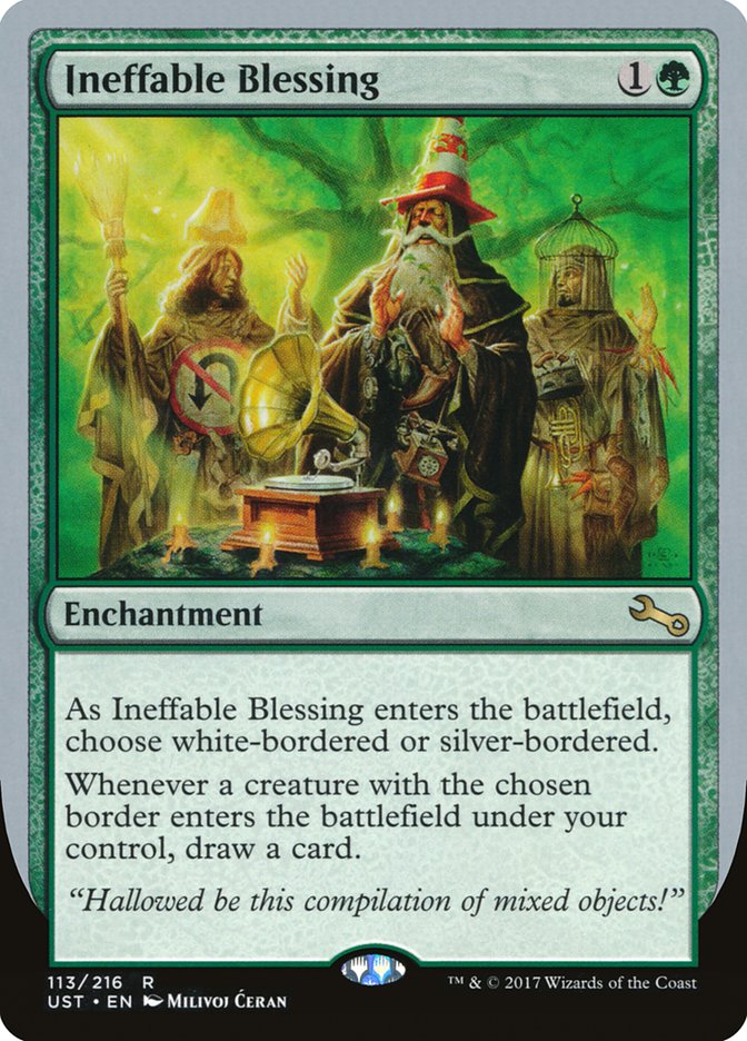 Ineffable Blessing ("choose white-bordered or silver-bordered") [Unstable] | Gear Gaming Bentonville